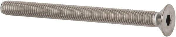 Value Collection - M5x0.80 Metric Coarse Hex Socket Drive, 90° Flat Screw - Grade 18-8 & Austenitic A2 Stainless Steel, Partially Threaded, 60mm OAL - Industrial Tool & Supply