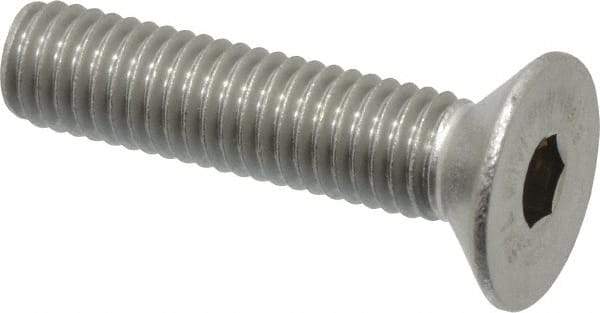 Value Collection - M8x1.25 Metric Coarse Hex Socket Drive, 90° Flat Screw - Grade 18-8 & Austenitic A2 Stainless Steel, Partially Threaded, 35mm OAL - Industrial Tool & Supply