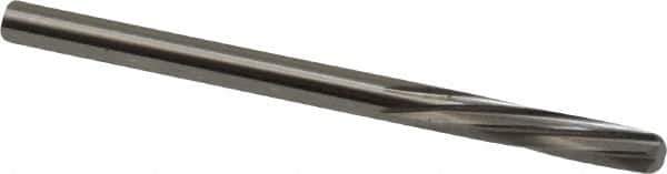 Magafor - 3.5789mm Solid Carbide 6 Flute Chucking Reamer - Spiral Flute, 0.1409" Straight Shank, 19/32" Flute Length, 2-1/4" OAL - Industrial Tool & Supply