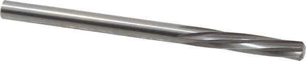 Magafor - 3.589mm Solid Carbide 6 Flute Chucking Reamer - Spiral Flute, 0.1413" Straight Shank, 19/32" Flute Length, 2-1/4" OAL - Industrial Tool & Supply