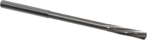 Magafor - 4.0208mm Solid Carbide 6 Flute Chucking Reamer - Spiral Flute, 0.158" Straight Shank, 3/4" Flute Length, 2-61/64" OAL - Industrial Tool & Supply