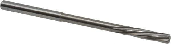 Magafor - 4.4mm Solid Carbide 6 Flute Chucking Reamer - Spiral Flute, 0.177" Straight Shank, 53/64" Flute Length, 3-5/32" OAL - Industrial Tool & Supply