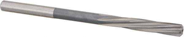 Magafor - 5.65mm Solid Carbide 6 Flute Chucking Reamer - Spiral Flute, 0.216" Straight Shank, 1-1/32" Flute Length, 3-21/32" OAL - Industrial Tool & Supply