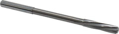 Magafor - Letter E Solid Carbide 6 Flute Chucking Reamer - Spiral Flute, 0.236" Straight Shank, 1-7/64" Flute Length, 3-31/32" OAL - Industrial Tool & Supply