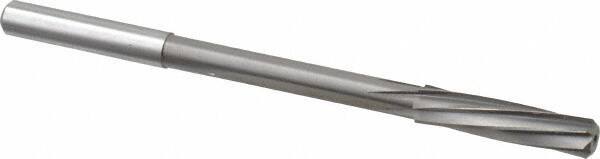Magafor - 6.39mm Solid Carbide 6 Flute Chucking Reamer - Spiral Flute, 0.236" Straight Shank, 1-7/64" Flute Length, 3-31/32" OAL - Industrial Tool & Supply