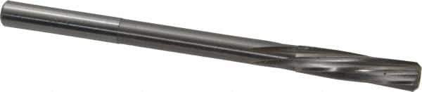 Magafor - 7.55mm Solid Carbide 6 Flute Chucking Reamer - Spiral Flute, 0.276" Straight Shank, 1-7/32" Flute Length, 4-9/32" OAL - Industrial Tool & Supply