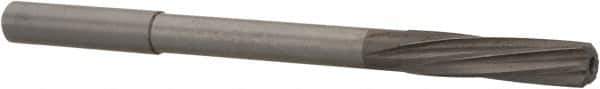 Magafor - 7.7394mm Solid Carbide 6 Flute Chucking Reamer - Spiral Flute, 0.315" Straight Shank, 1-19/64" Flute Length, 4-5/8" OAL - Industrial Tool & Supply