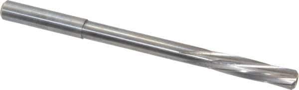 Magafor - 7.7495mm Solid Carbide 6 Flute Chucking Reamer - Spiral Flute, 0.315" Straight Shank, 1-19/64" Flute Length, 4-5/8" OAL - Industrial Tool & Supply