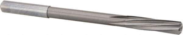 Magafor - 7.7597mm Solid Carbide 6 Flute Chucking Reamer - Spiral Flute, 0.315" Straight Shank, 1-19/64" Flute Length, 4-5/8" OAL - Industrial Tool & Supply