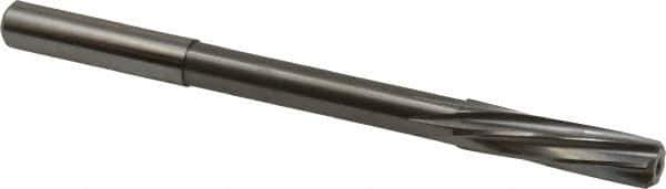 Magafor - 8.9992mm Solid Carbide 6 Flute Chucking Reamer - Spiral Flute, 0.354" Straight Shank, 1-27/64" Flute Length, 4-31/32" OAL - Industrial Tool & Supply