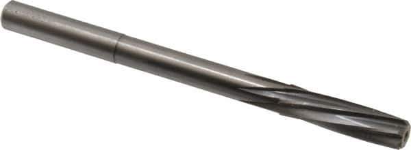 Magafor - 9.5mm Solid Carbide 6 Flute Chucking Reamer - Spiral Flute, 0.354" Straight Shank, 1-27/64" Flute Length, 4-31/32" OAL - Industrial Tool & Supply