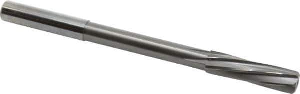 Magafor - 9.52mm Solid Carbide 6 Flute Chucking Reamer - Spiral Flute, 0.354" Straight Shank, 1-27/64" Flute Length, 4-31/32" OAL - Industrial Tool & Supply