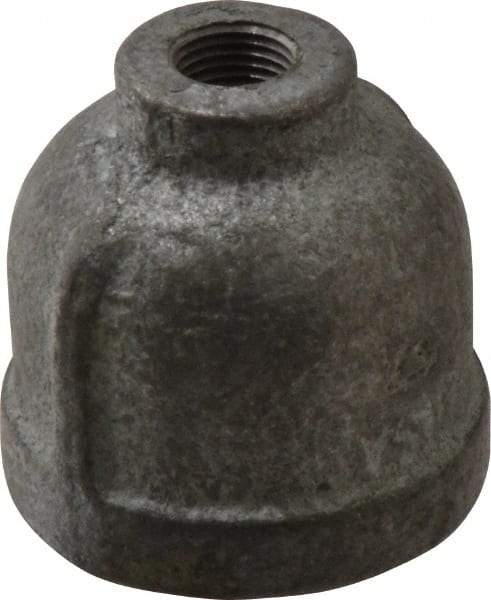 Made in USA - Class 150, 3/4 x 1/8" Galvanized Pipe Reducing Coupling - Threaded, Malleable Iron - Industrial Tool & Supply
