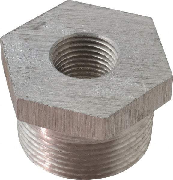 Latrobe Foundry - 1-1/4 x 1/2" Aluminum Pipe Hex Bushing - 150 psi, M x F End Connection, Grade 356-F - Industrial Tool & Supply