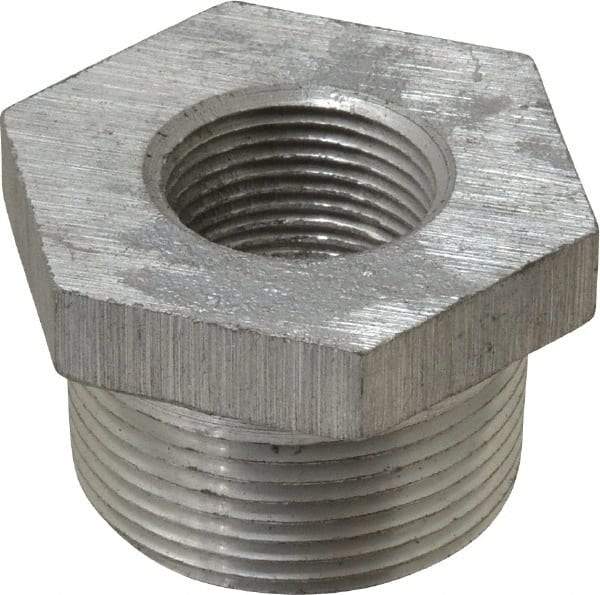 Latrobe Foundry - 1-1/4 x 3/4" Aluminum Pipe Hex Bushing - 150 psi, M x F End Connection, Grade 356-F - Industrial Tool & Supply