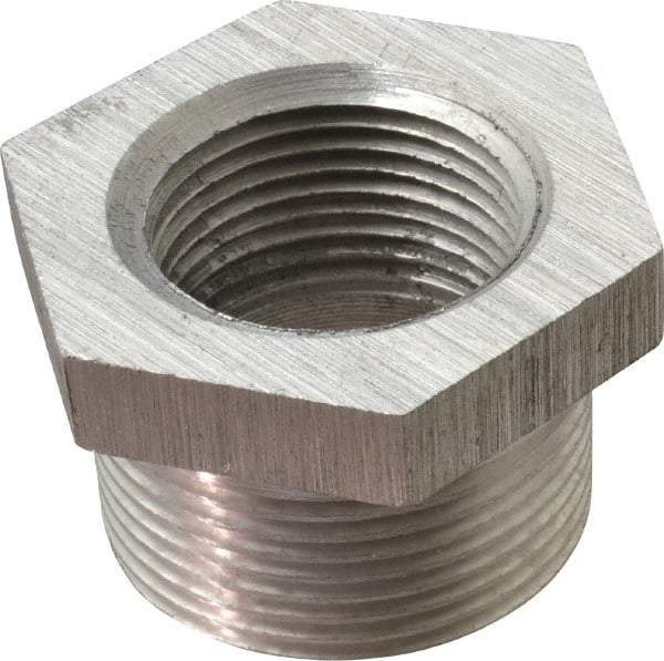 Latrobe Foundry - 1-1/4 x 1" Aluminum Pipe Hex Bushing - 150 psi, M x F End Connection, Grade 356-F - Industrial Tool & Supply