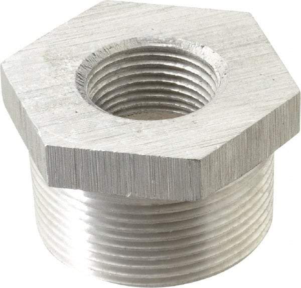 Latrobe Foundry - 1-1/2 x 3/4" Aluminum Pipe Hex Bushing - 150 psi, M x F End Connection, Grade 356-F - Industrial Tool & Supply
