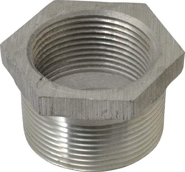 Latrobe Foundry - 1-1/2 x 1-1/4" Aluminum Pipe Hex Bushing - 150 psi, M x F End Connection, Grade 356-F - Industrial Tool & Supply