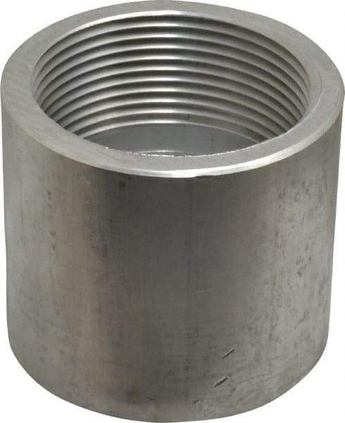 Latrobe Foundry - 2-1/2" Aluminum Pipe Coupling - 150 psi, F End Connection, Grade 6061-T6 - Industrial Tool & Supply
