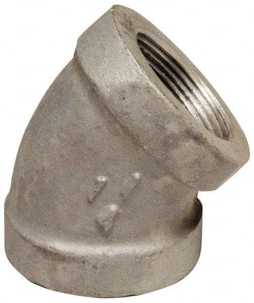 Latrobe Foundry - 3/8" Aluminum Pipe 45° Elbow - 150 psi, F End Connection, Grade 356-F - Industrial Tool & Supply