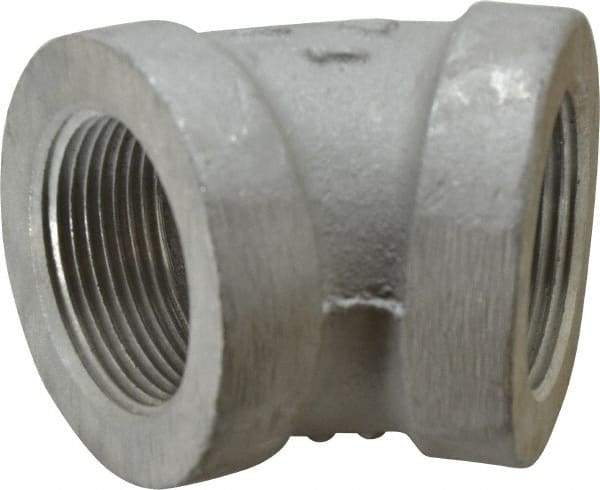 Latrobe Foundry - 1-1/4" Aluminum Pipe 45° Elbow - 150 psi, F End Connection, Grade 356-F - Industrial Tool & Supply
