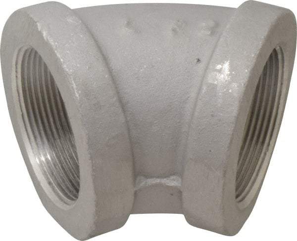 Latrobe Foundry - 2" Aluminum Pipe 45° Elbow - 150 psi, F End Connection, Grade 356-F - Industrial Tool & Supply