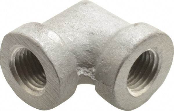 Latrobe Foundry - 1/4" Aluminum Pipe 90° Elbow - 150 psi, F End Connection, Grade 356-F - Industrial Tool & Supply