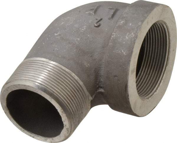 Latrobe Foundry - 2" Aluminum Pipe 90° Street Elbow - 150 psi, M x F End Connection, Grade 356-F - Industrial Tool & Supply