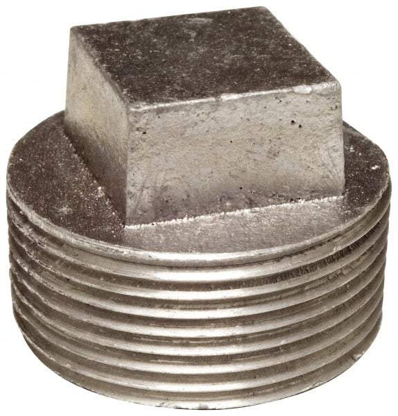 Latrobe Foundry - 3/8" Aluminum Pipe Square Head Plug - 150 psi, M End Connection, Grade 6061-T6 - Industrial Tool & Supply