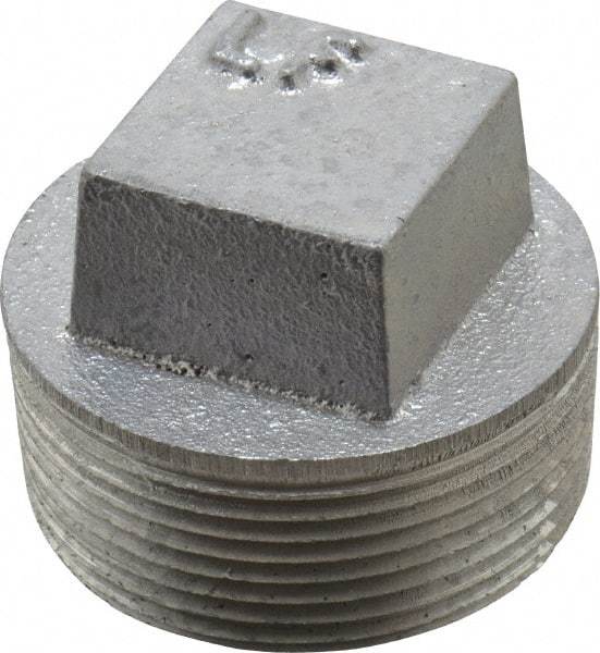 Latrobe Foundry - 1-1/2" Aluminum Pipe Square Head Plug - 150 psi, M End Connection, Grade 356-F - Industrial Tool & Supply