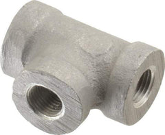 Latrobe Foundry - 1/8" Aluminum Pipe Tee - 150 psi, F End Connection, Grade 356-F - Industrial Tool & Supply