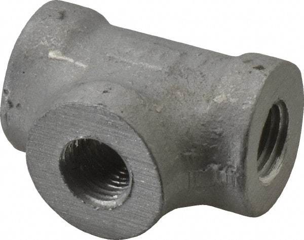 Latrobe Foundry - 1/4" Aluminum Pipe Tee - 150 psi, F End Connection, Grade 356-F - Industrial Tool & Supply
