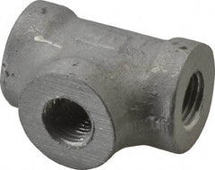Latrobe Foundry - 1/4" Aluminum Pipe Tee - 150 psi, F End Connection, Grade 356-F - Industrial Tool & Supply