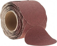 Norton - 5" Diam, 60 Grit Ceramic Adhesive PSA Disc - Coarse Grade, Maroon, F Weighted Backing, Flexible - Industrial Tool & Supply