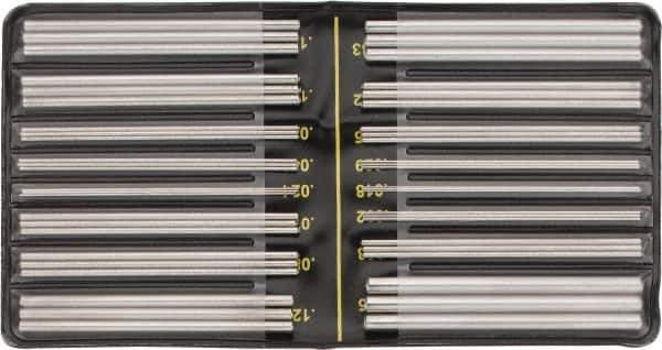 TESA Brown & Sharpe - 48 to 3 TPI, 0.5 to 6mm Pitch, Thread Pitch Diameter Measuring Wire - 48 Pieces - Industrial Tool & Supply