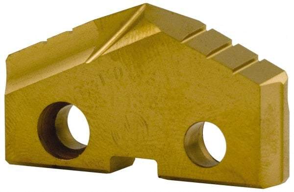 Allied Machine and Engineering - 42mm Diam x 1/4" Thick, Seat Code 3, 132° Included Angle Spade Drill Insert - TiN Coated, Cobalt, Grade Super Cobalt, Series GEN2 T-A - Industrial Tool & Supply