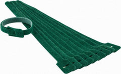 SpeedTech - 13" Long Green Nylon & Polyethylene Mountable Cable Tie - 40 Lb Tensile Strength, 3-1/4" Max Bundle Diam - Industrial Tool & Supply
