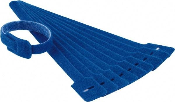 SpeedTech - 9" Long Blue Nylon & Polyethylene Mountable Cable Tie - 40 Lb Tensile Strength, 2" Max Bundle Diam - Industrial Tool & Supply