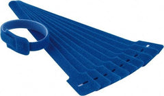 SpeedTech - 9" Long Blue Nylon & Polyethylene Mountable Cable Tie - 40 Lb Tensile Strength, 2" Max Bundle Diam - Industrial Tool & Supply