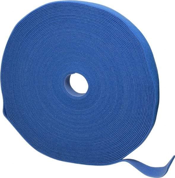 SpeedTech - 75' Long Blue Nylon & Polyethylene Hook & Loop Strap - 50 Lb Tensile Strength - Industrial Tool & Supply