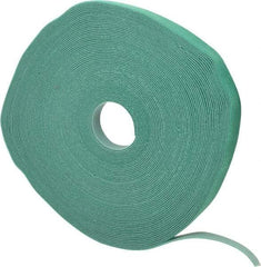 SpeedTech - 75' Long Green Nylon & Polyethylene Hook & Loop Strap - 50 Lb Tensile Strength - Industrial Tool & Supply
