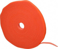 SpeedTech - 75' Long Orange Nylon & Polyethylene Hook & Loop Strap - 50 Lb Tensile Strength - Industrial Tool & Supply
