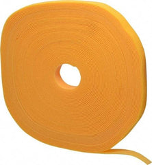 SpeedTech - 75' Long Yellow Nylon & Polyethylene Hook & Loop Strap - 50 Lb Tensile Strength - Industrial Tool & Supply