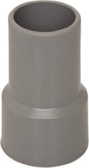 Flexaust - 1-1/2" Screw-On Hose Cuff - PVC, Gray - Industrial Tool & Supply