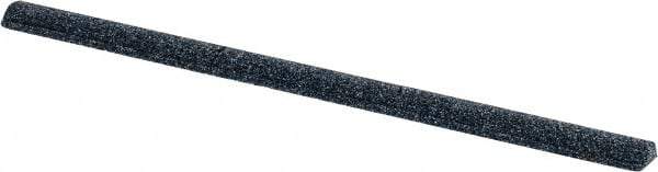 Grier Abrasives - Half Round, Aluminum Oxide, Finishing Stick - 4" Long x 1/4" Width, 3/32" Diam x 1-1/2" Long Shank, Coarse Grade - Industrial Tool & Supply