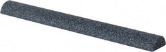 Grier Abrasives - Half Round, Aluminum Oxide, Finishing Stick - 4" Long x 1/2" Width, 3/32" Diam x 1-1/2" Long Shank, Coarse Grade - Industrial Tool & Supply