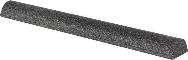 Grier Abrasives - Half Round, Aluminum Oxide, Finishing Stick - 4" Long x 1/2" Width, 3/32" Diam x 1-1/2" Long Shank, Medium Grade - Industrial Tool & Supply