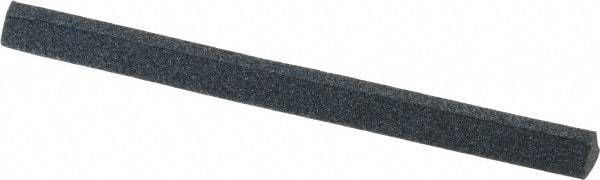 Grier Abrasives - Three Square, Aluminum Oxide, Finishing Stick - 4" Long x 1/4" Width, 3/32" Diam x 1-1/2" Long Shank, Coarse Grade - Industrial Tool & Supply