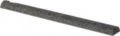 Grier Abrasives - Half Round, Silicone Carbide, Finishing Stick - 4" Long x 3/8" Width, 3/32" Diam x 1-1/2" Long Shank, Coarse Grade - Industrial Tool & Supply