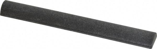 Grier Abrasives - Half Round, Silicone Carbide, Finishing Stick - 4" Long x 1/2" Width, 3/32" Diam x 1-1/2" Long Shank, Medium Grade - Industrial Tool & Supply